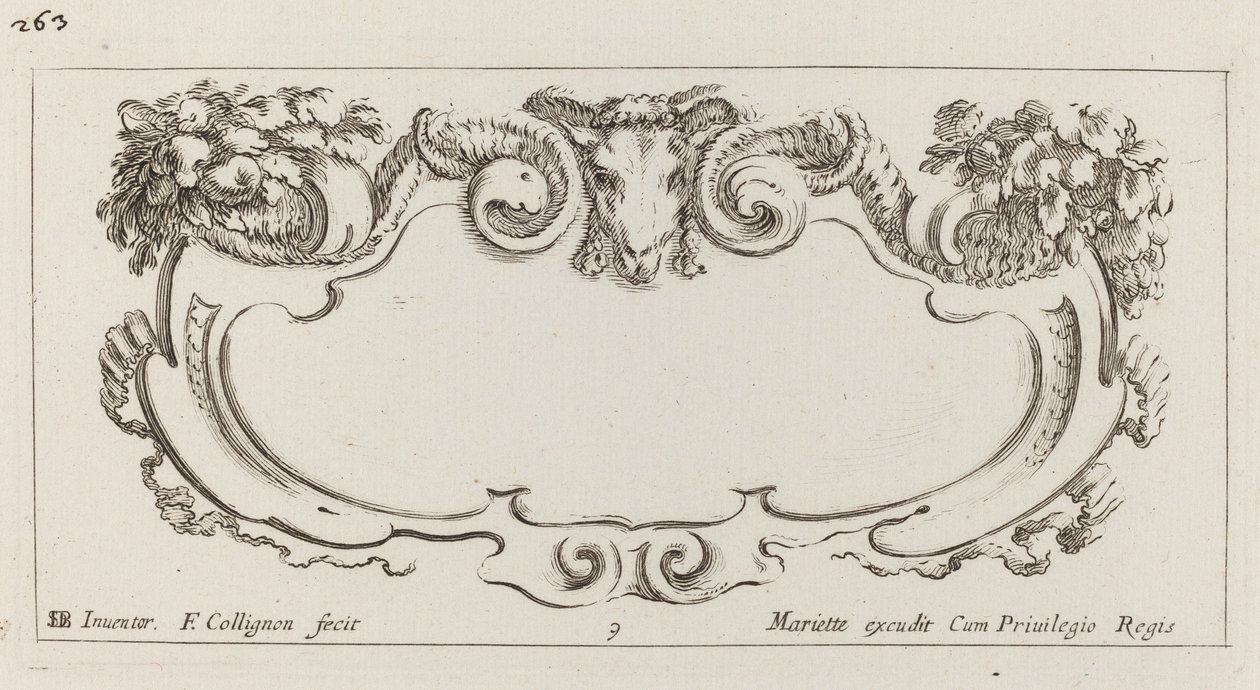 Cartouche - François Collignon after Stefano Della Bella