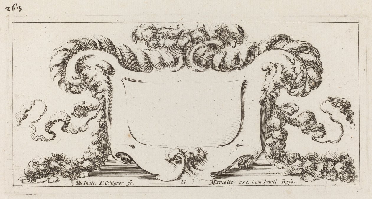 Cartouche - François Collignon after Stefano Della Bella