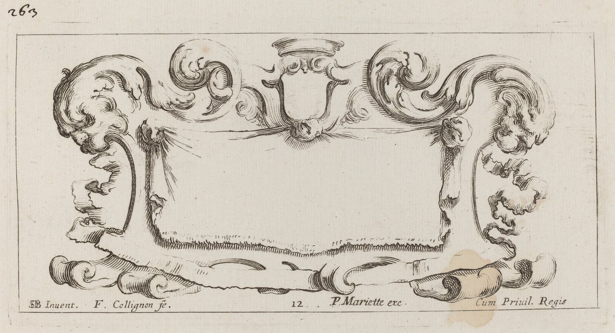 Cartouche - François Collignon after Stefano Della Bella