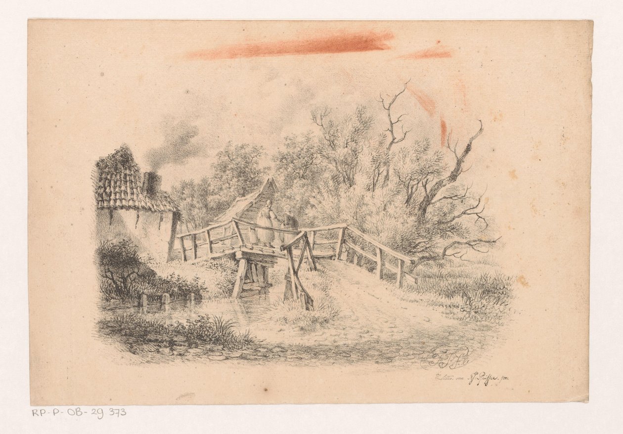 Paysage avec pont - François Joseph Pfeiffer (II)