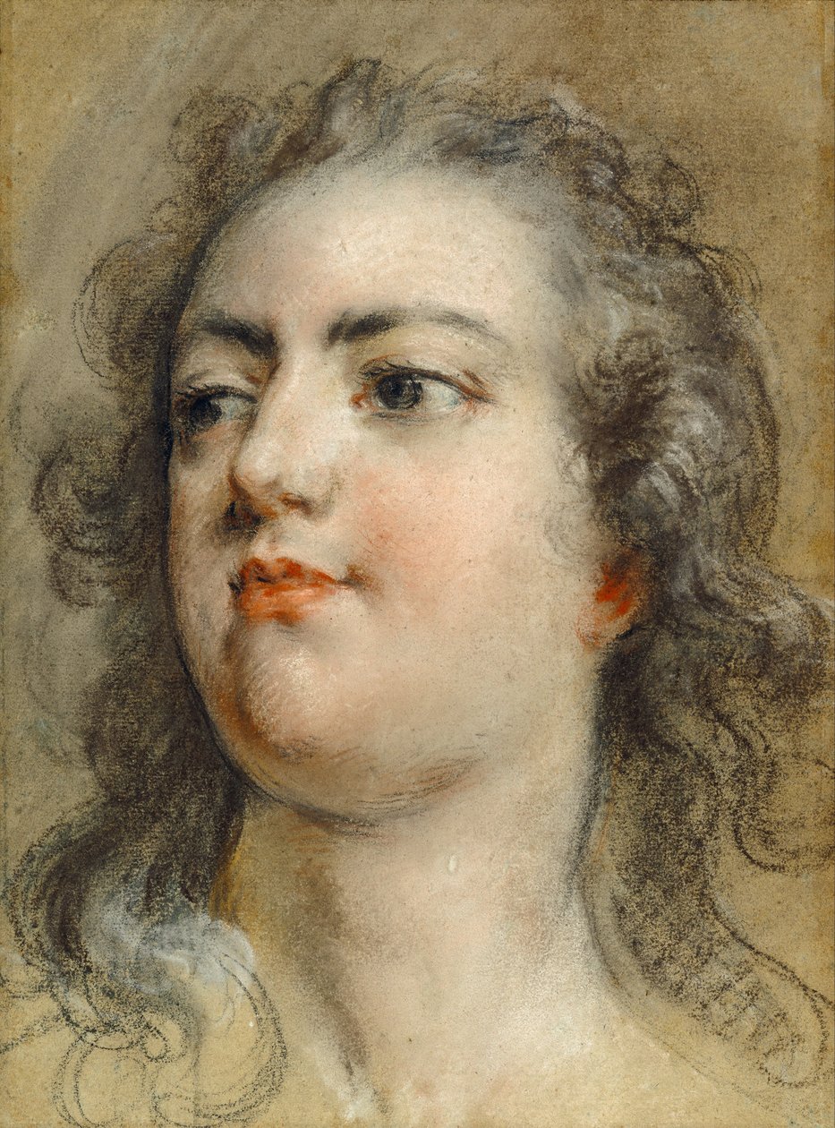 Tête du roi Louis XV - François Le Moyne