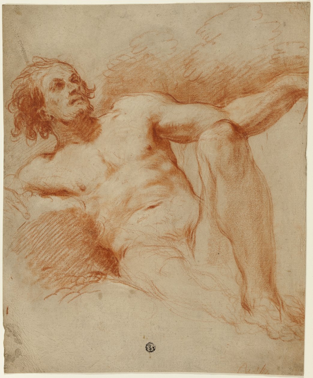 Homme nu assis - François Le Moyne