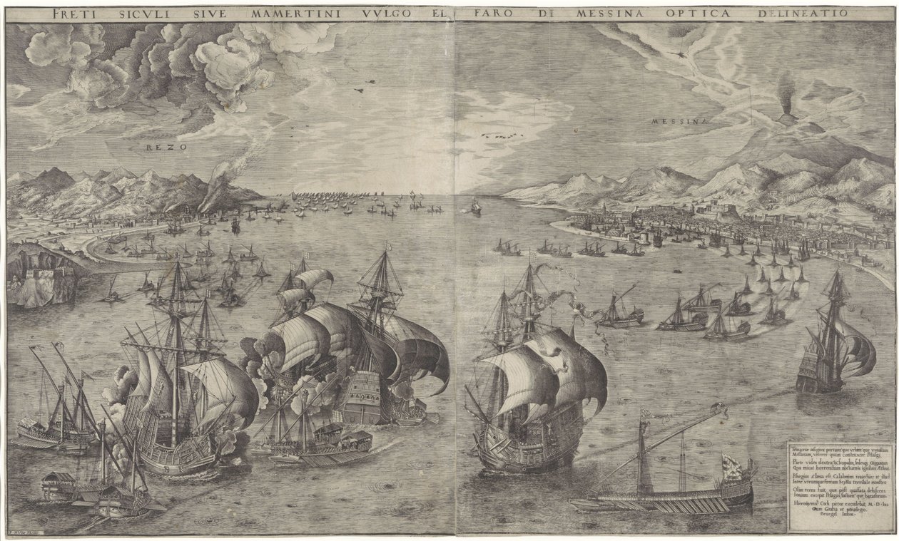 Bataille navale dans le détroit de Messine - Frans Huys