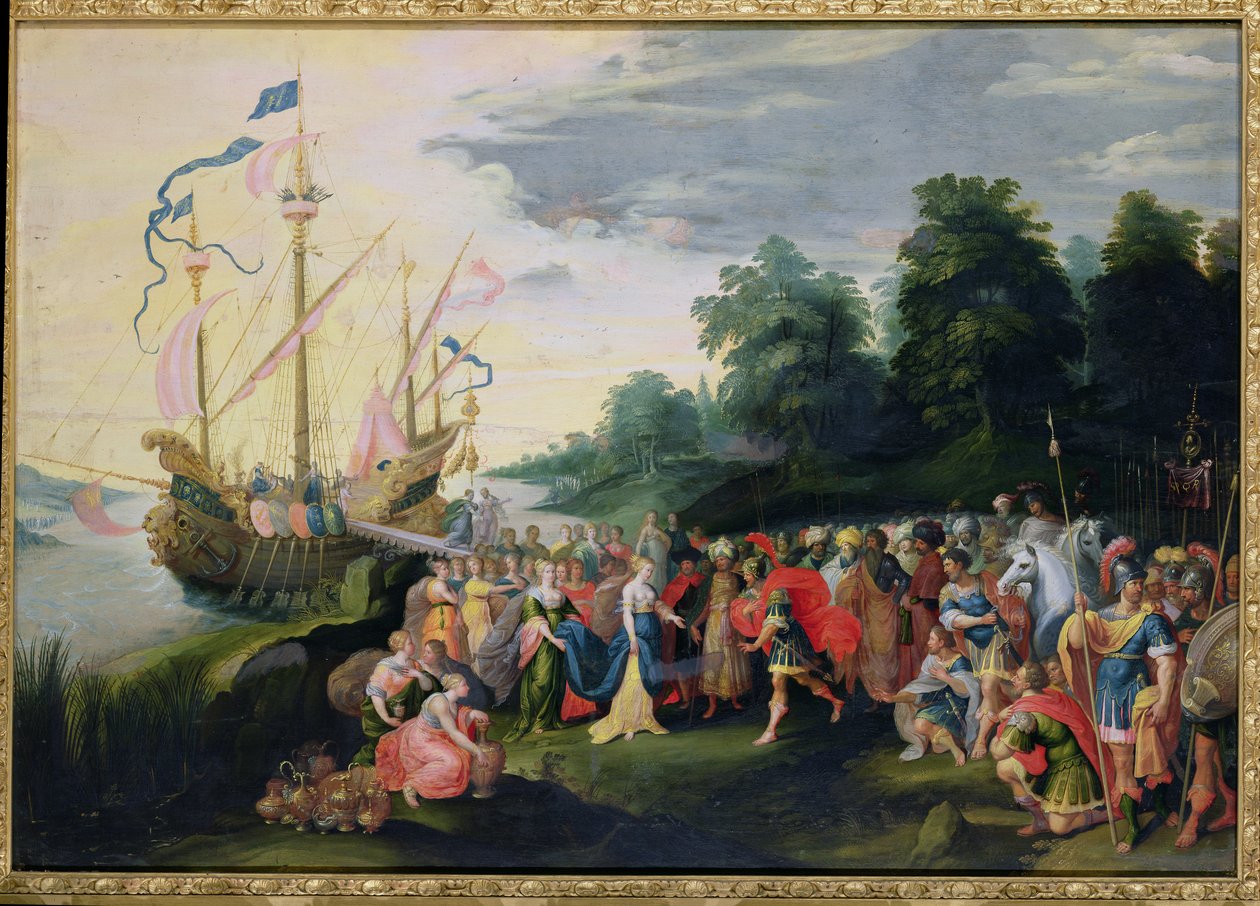 Le débarquement de Cléopâtre (69-30 av. J.-C.) à Tarse - Frans II Francken the Younger