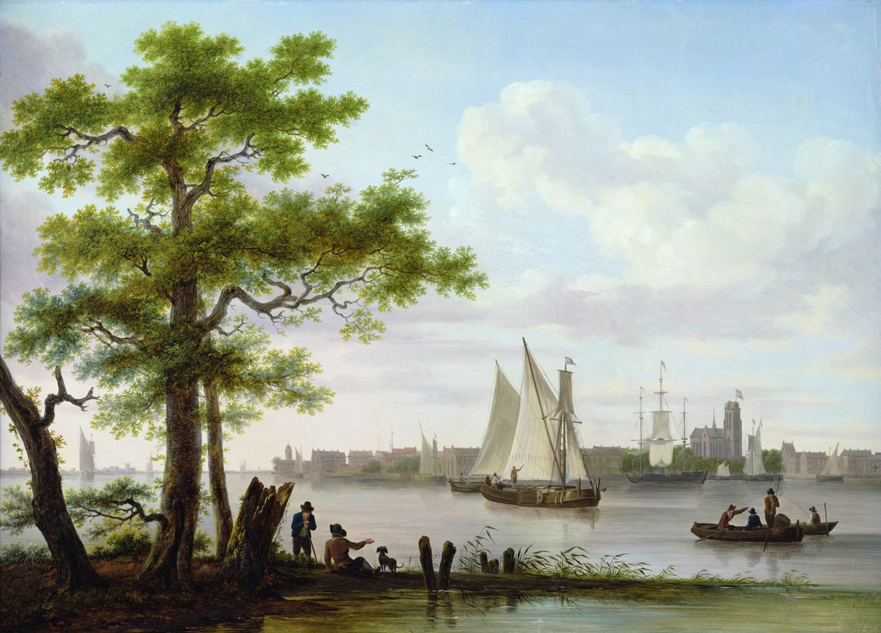 Ville sur un estuaire, c.1801-02 - Frans Swagers