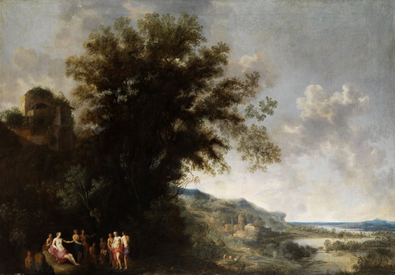 Paysage idéal avec figures antiques - Frans Wouters