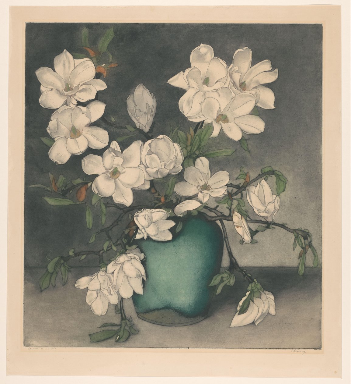 Branches de magnolia - Frans Everbag (signed by artist)