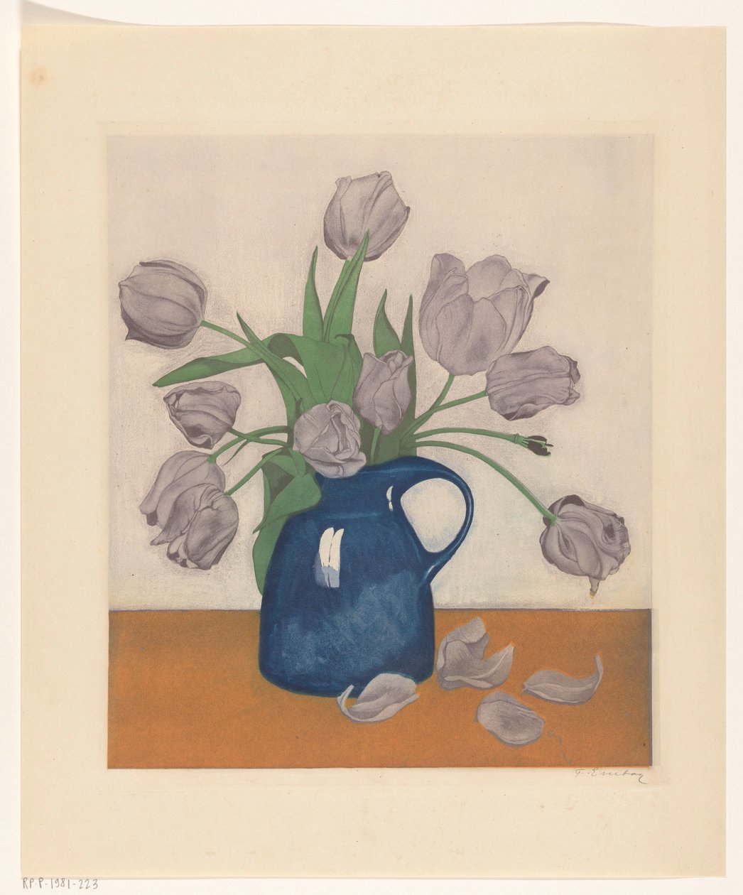 Tulipes dans une cruche - Frans Everbag (signed by artist)