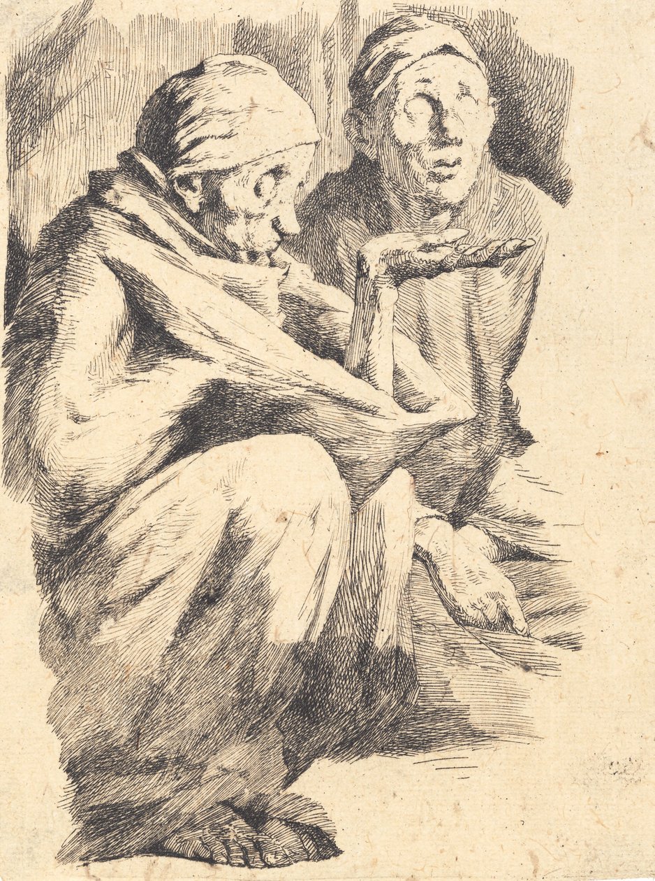 Deux mendiants aveugles - Frans Schwartz
