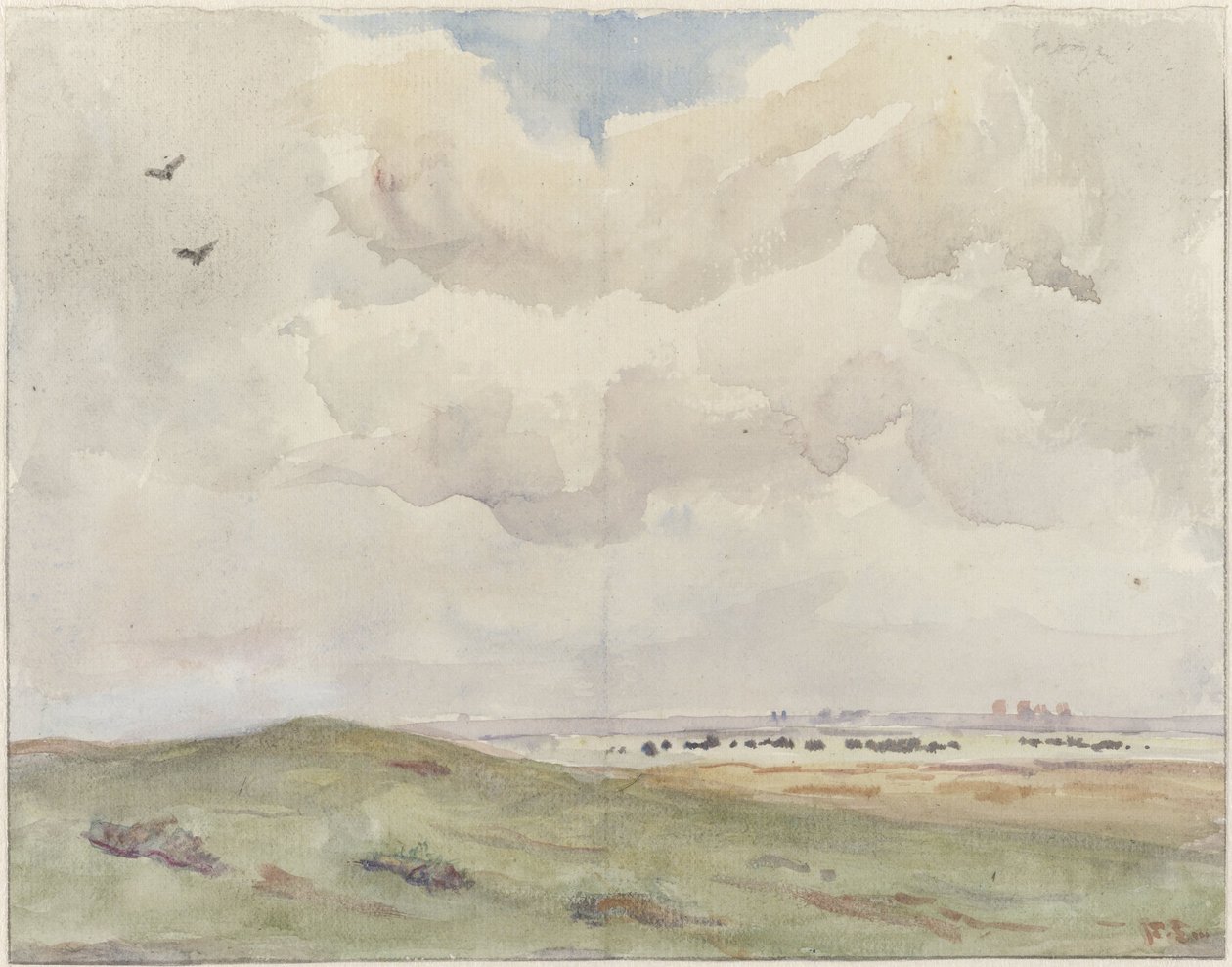 Paysage de dunes avec troupeau - Frans Alexander Evert Lodewijk Smissaert