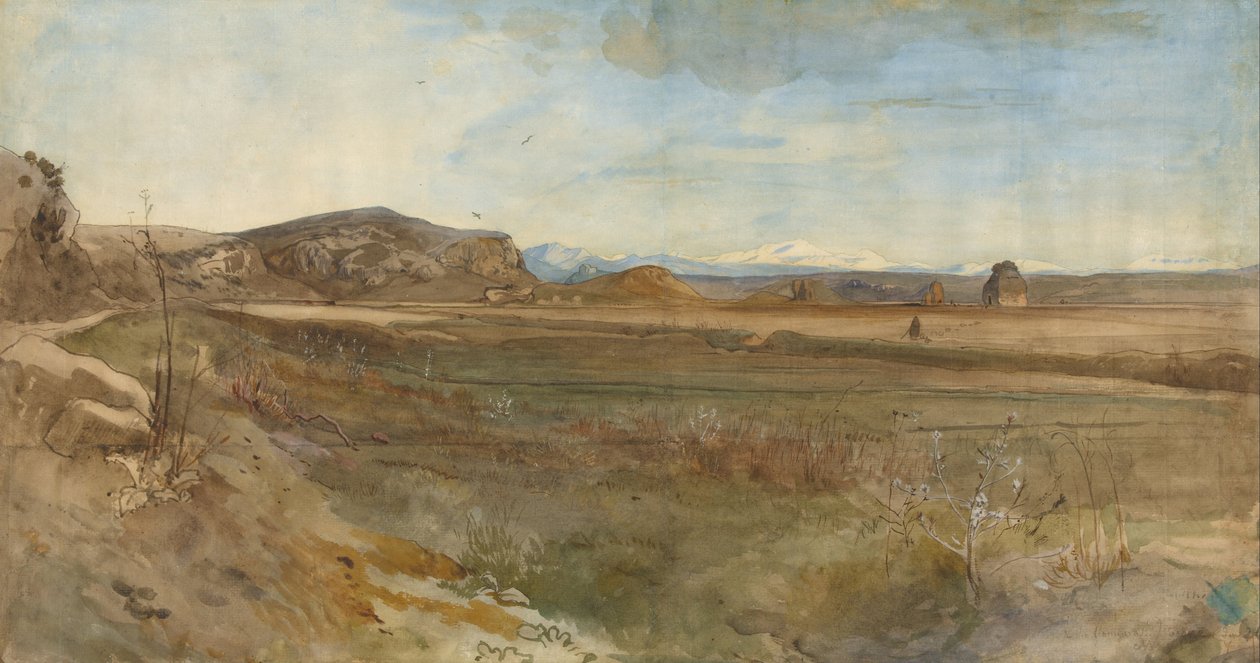 Paysage de Campagne sur la Via Flaminia - Franz Albert Venus
