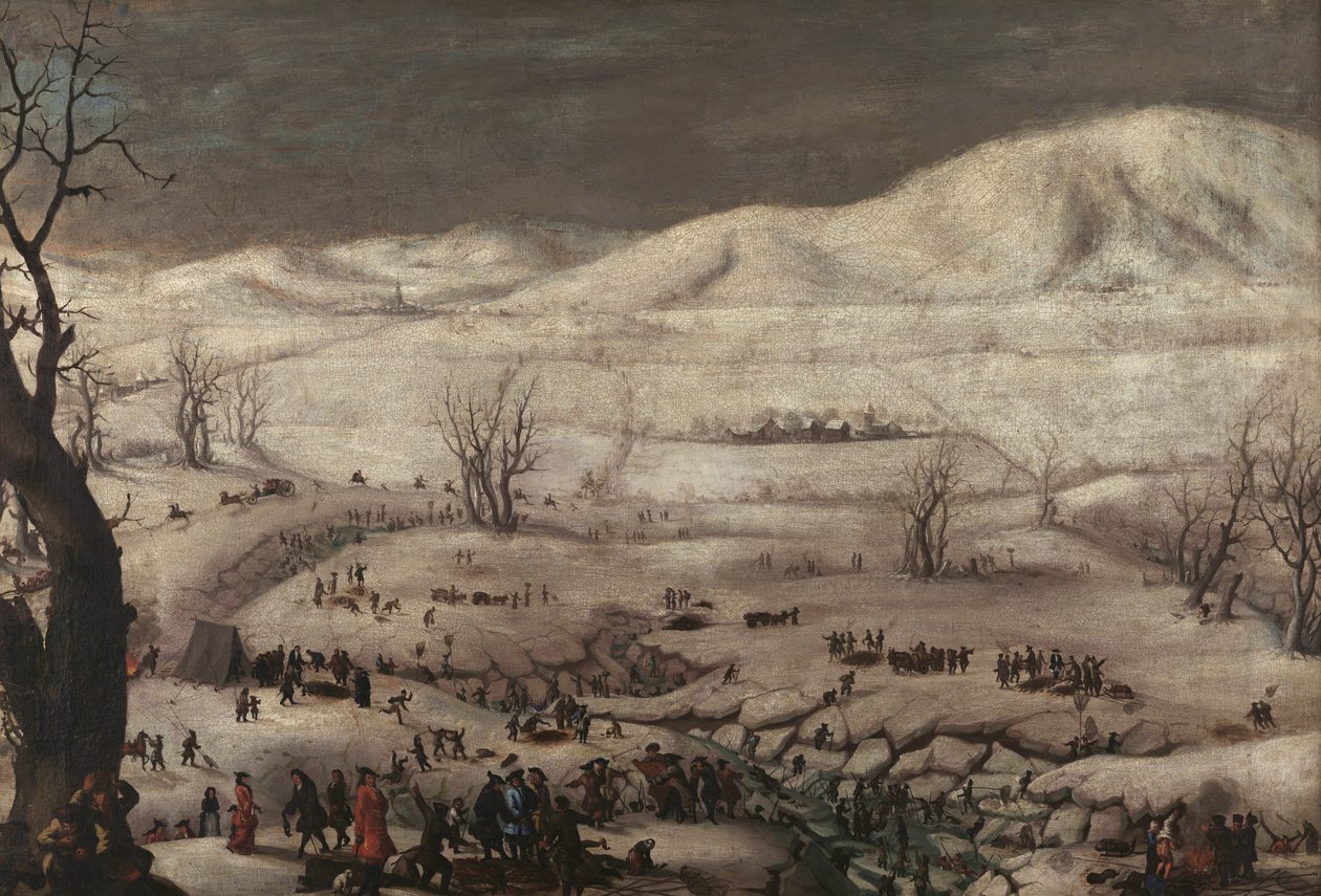 Pêche sur le lac Cerknica - Franz Anton von Steinberg