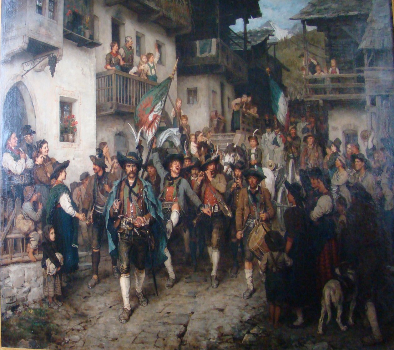 Garde nationale tyrolienne revenant de la guerre de 1809 - Franz Defregger