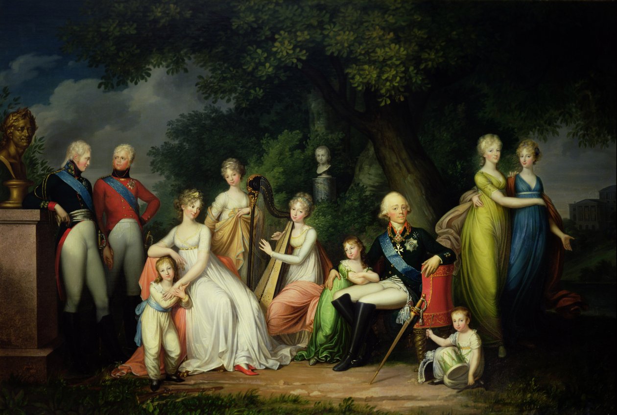 Paul Ier (1754-1801), Maria Feodorovna (1759-1828) et leurs enfants, c.1800 - Franz Gerhard von Kugelgen
