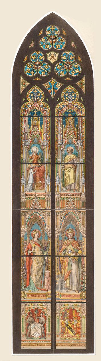 Conception pour vitrail Votivkirche, Vienne - Franz Jobst