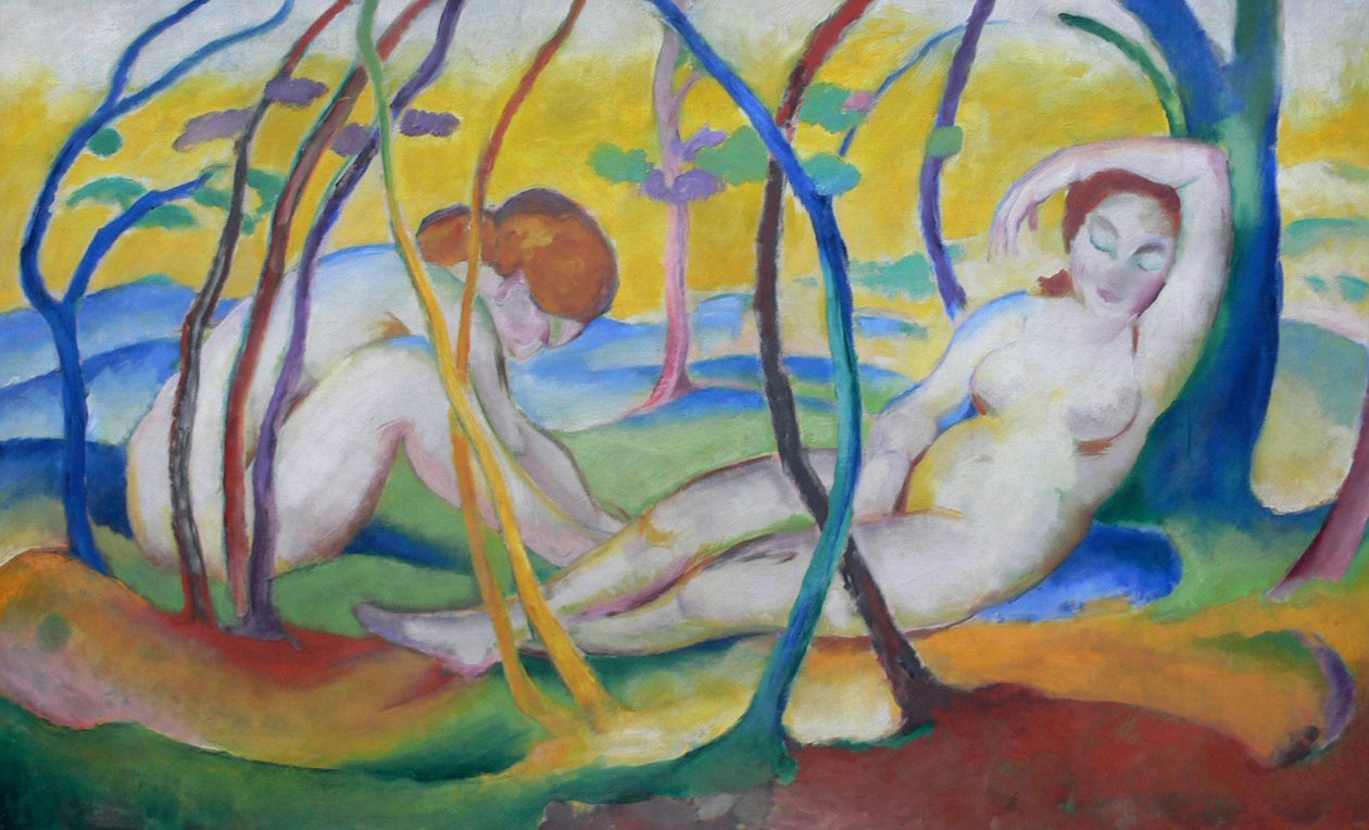 Nus sous les arbres - Franz Marc