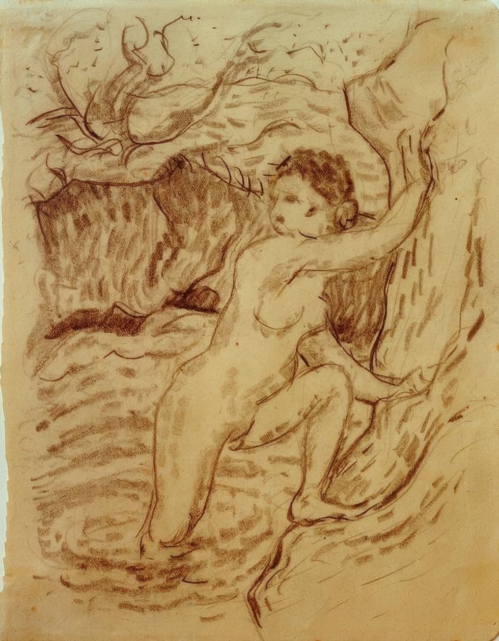 Baigneuses I (pointilliste) - Franz Marc