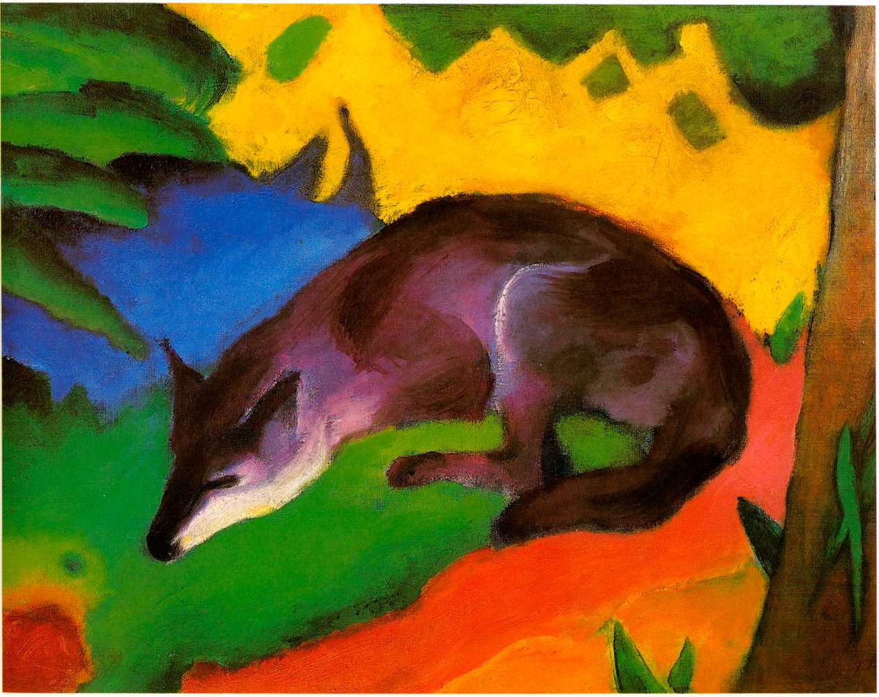 Renard bleu-noir - Franz Marc