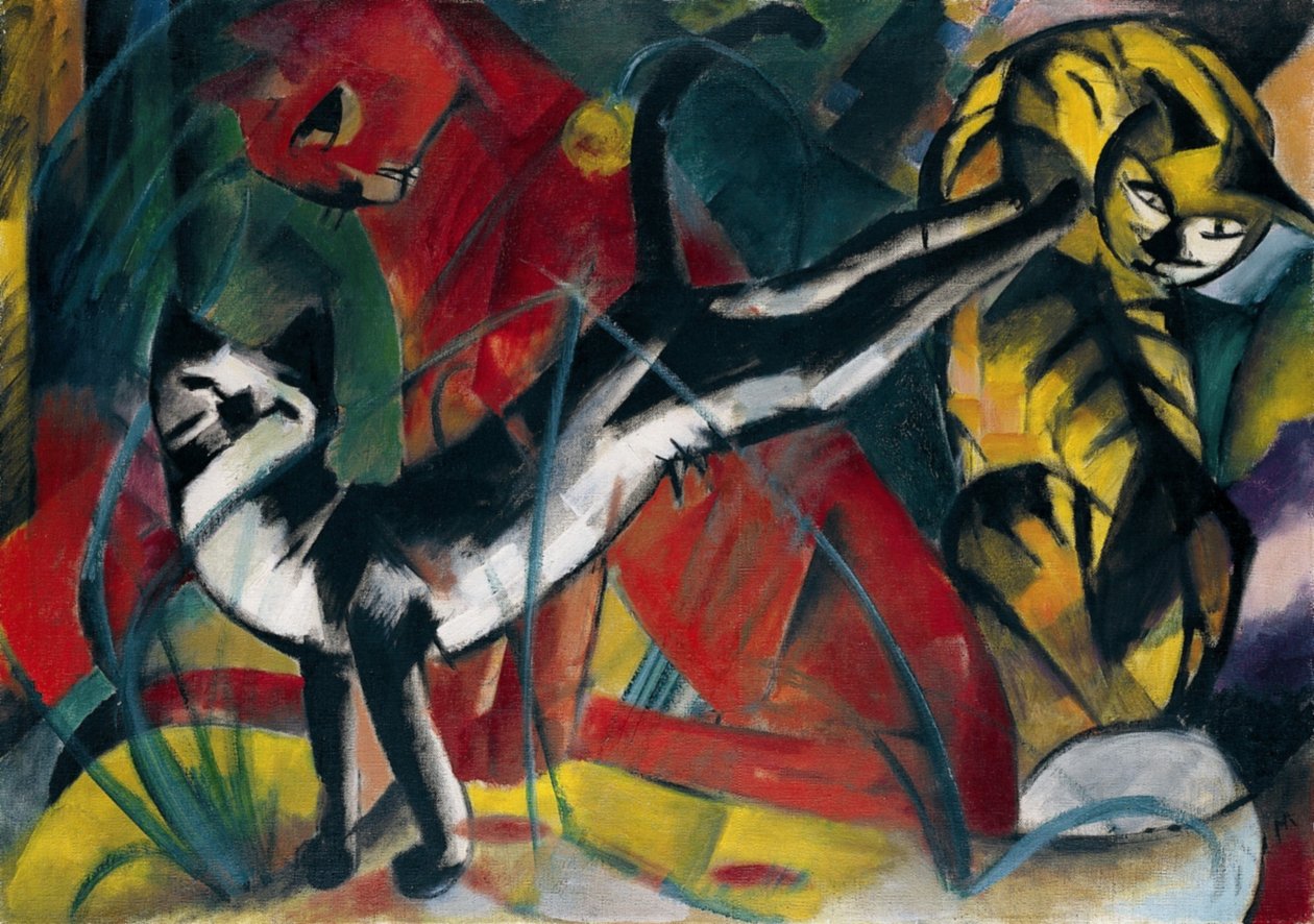 Trois grands chats - Franz Marc