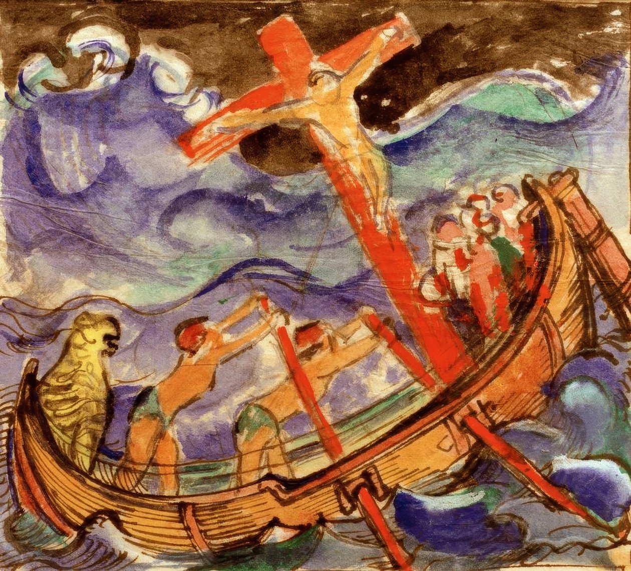 Croisés dans la tempête - Franz Marc