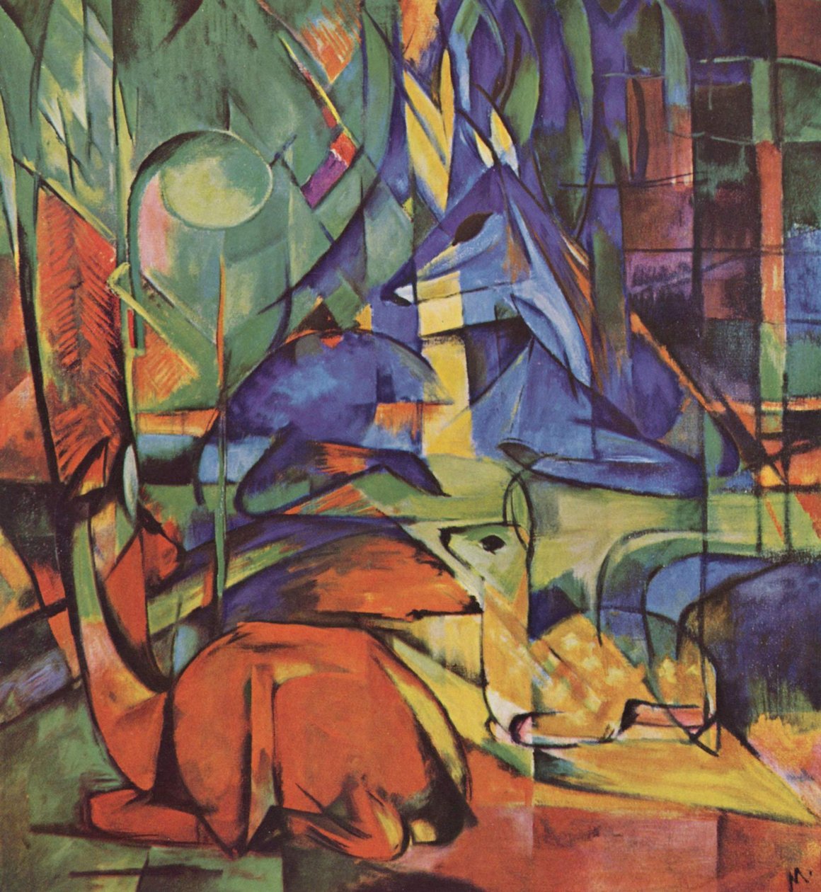 Chevreuils dans la forêt - Franz Marc