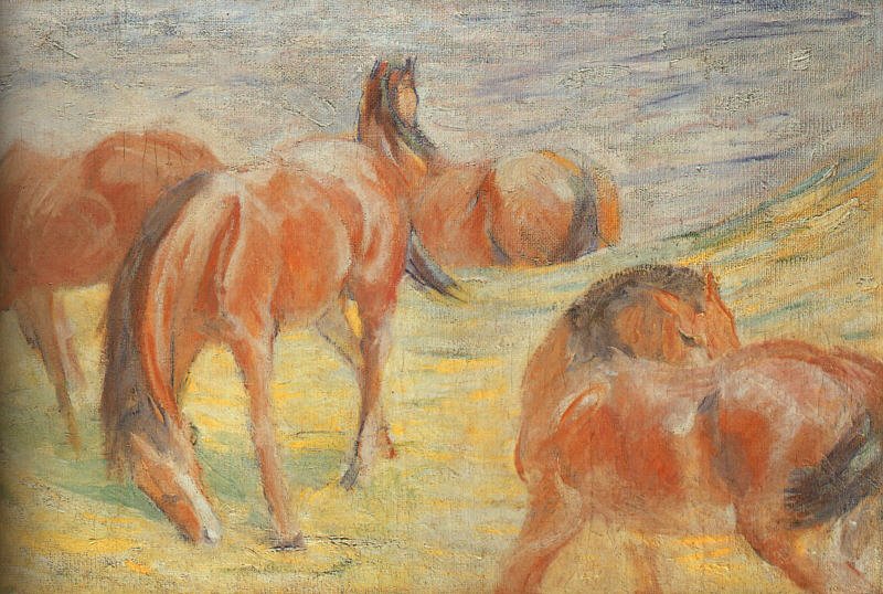 Chevaux paissant - Franz Marc