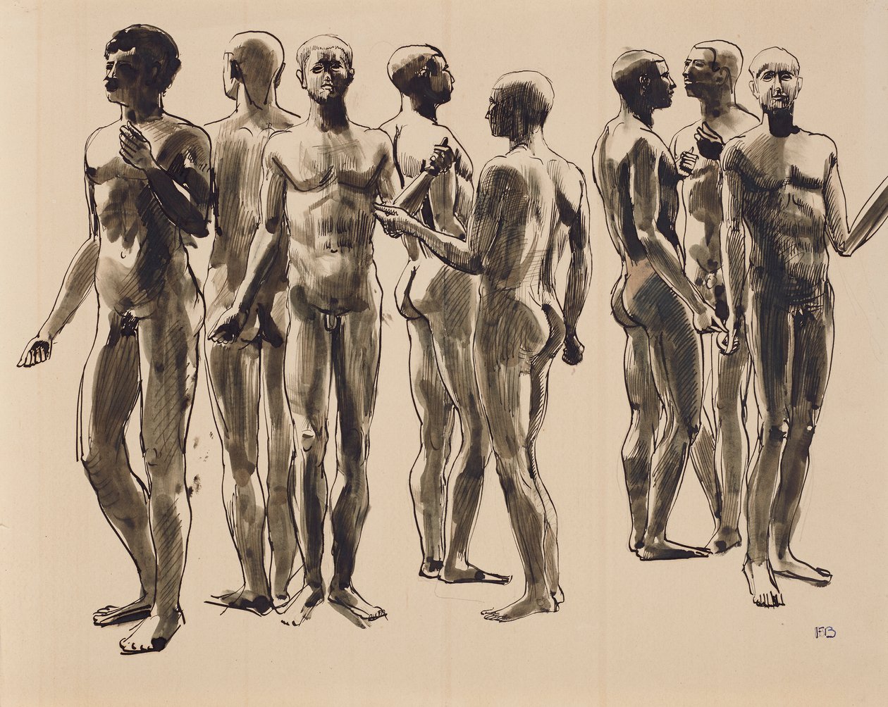 Huit nus masculins - Franz Barwig d. Ä.
