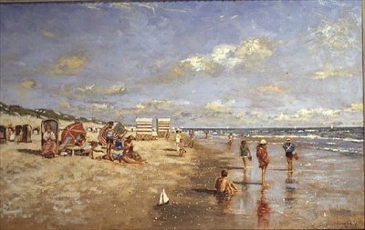 Sur la plage - Franz Helfferich