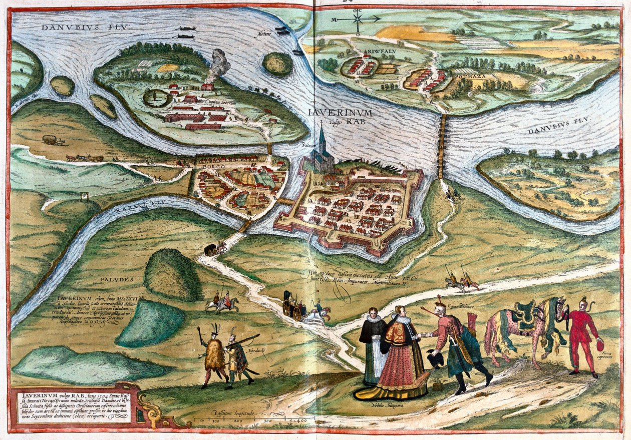 Javarinum ou Győr, Hongrie - Franz Hogenberg