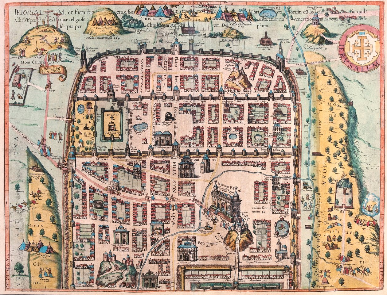 Jérusalem (feuille 1), Israël - Franz Hogenberg