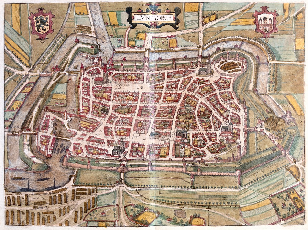 Luneborch, Allemagne (gravure) - Franz Hogenberg