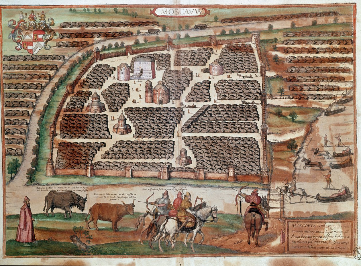 Carte de Moscou (gravure) - Franz Hogenberg
