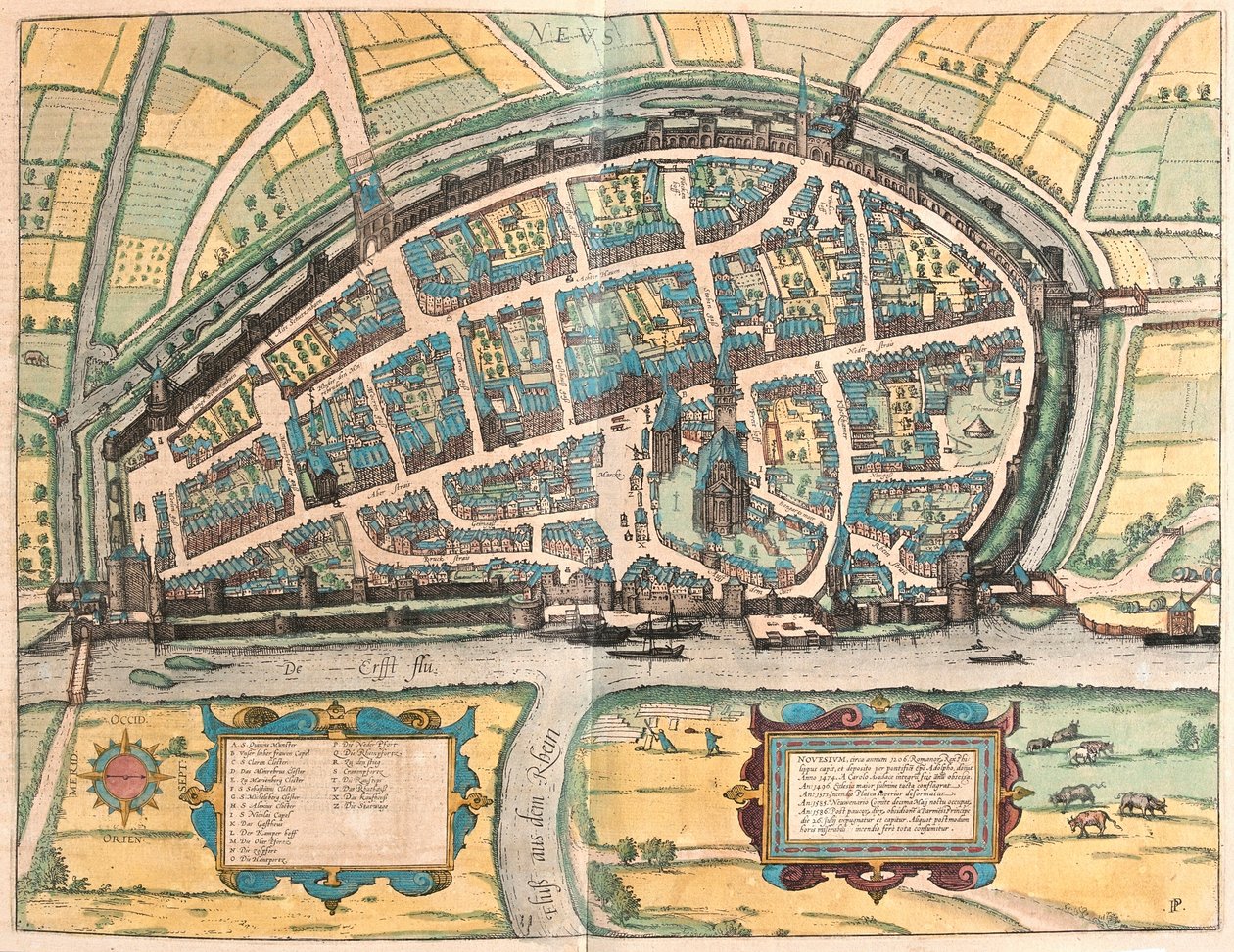 Neuss, Allemagne (gravure) - Franz Hogenberg