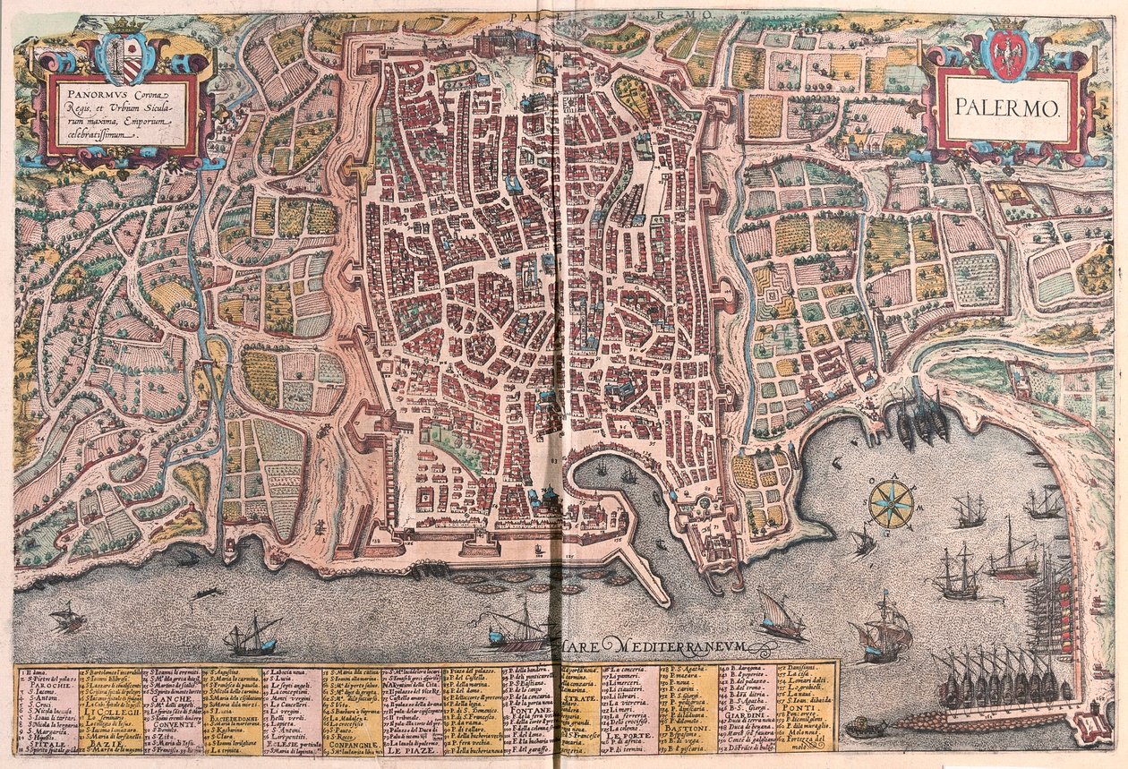 Palerme, Italie (gravure) - Franz Hogenberg