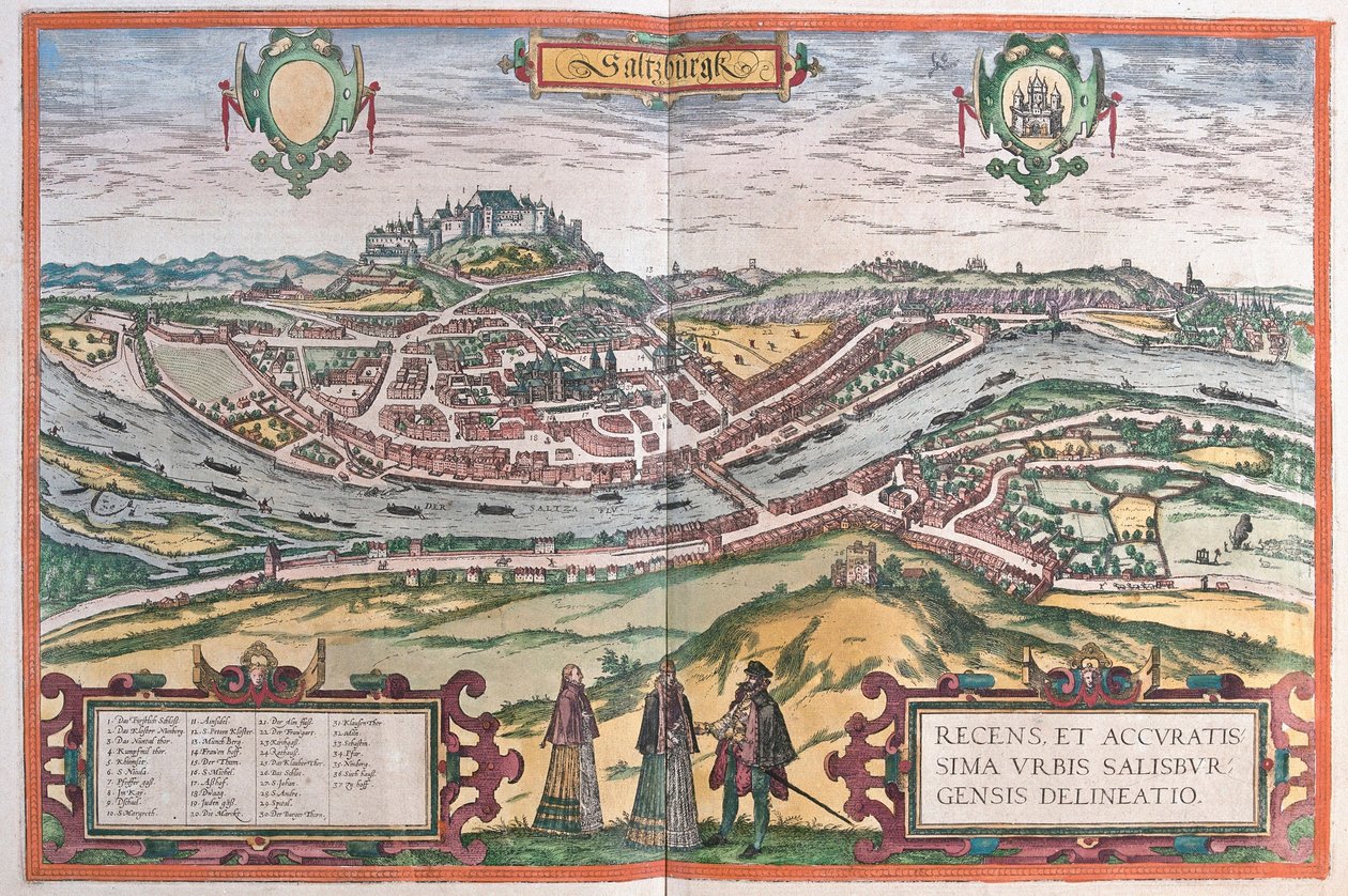 Salzbourg, Autriche (gravure) - Franz Hogenberg