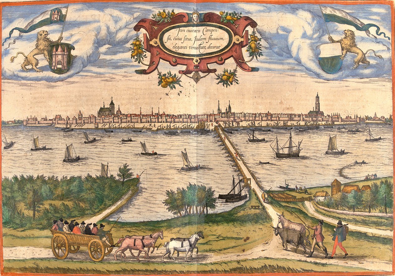 Vue de Kampen, Pays-Bas - Franz Hogenberg