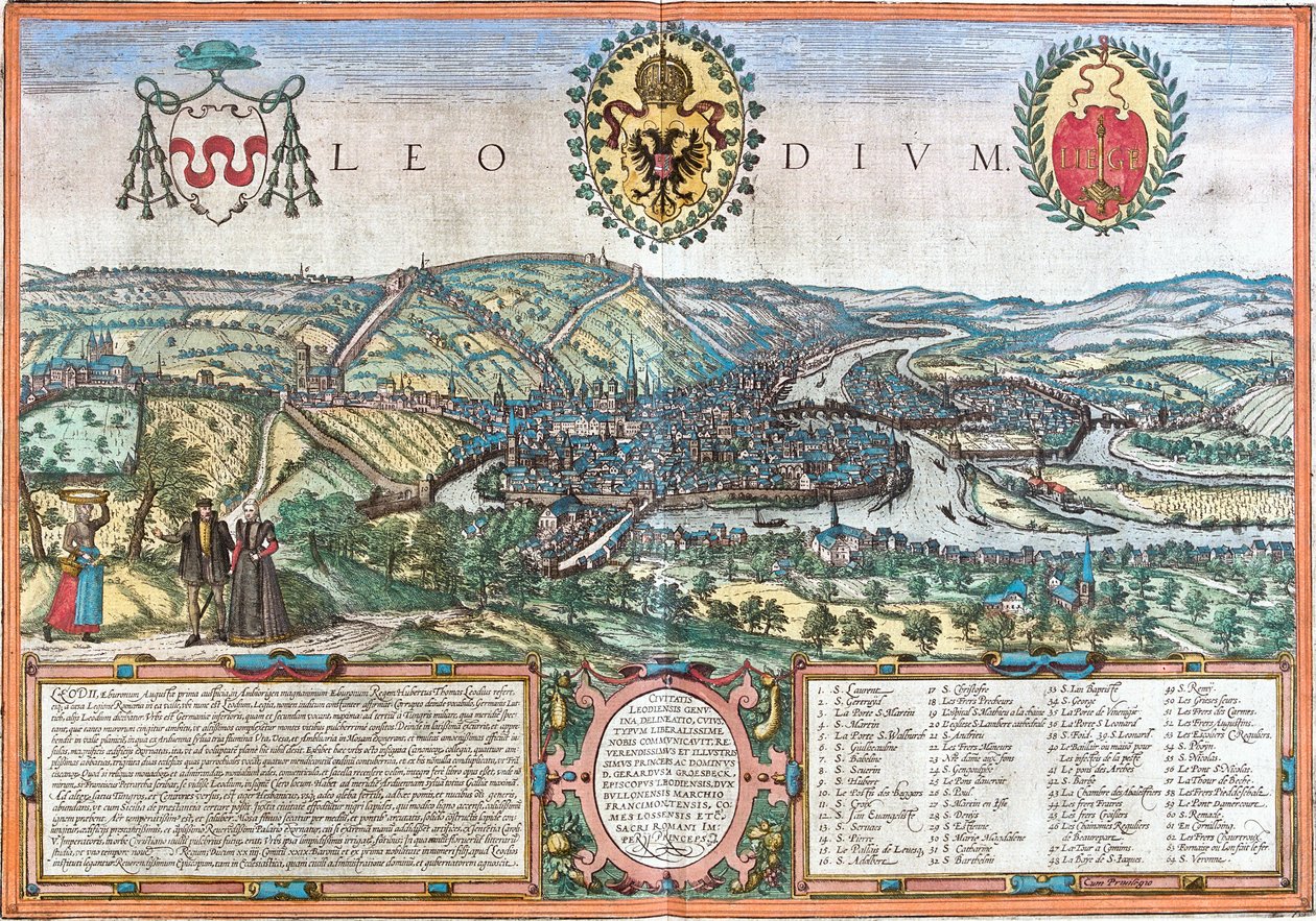Vue de Liège, Belgique - Franz Hogenberg