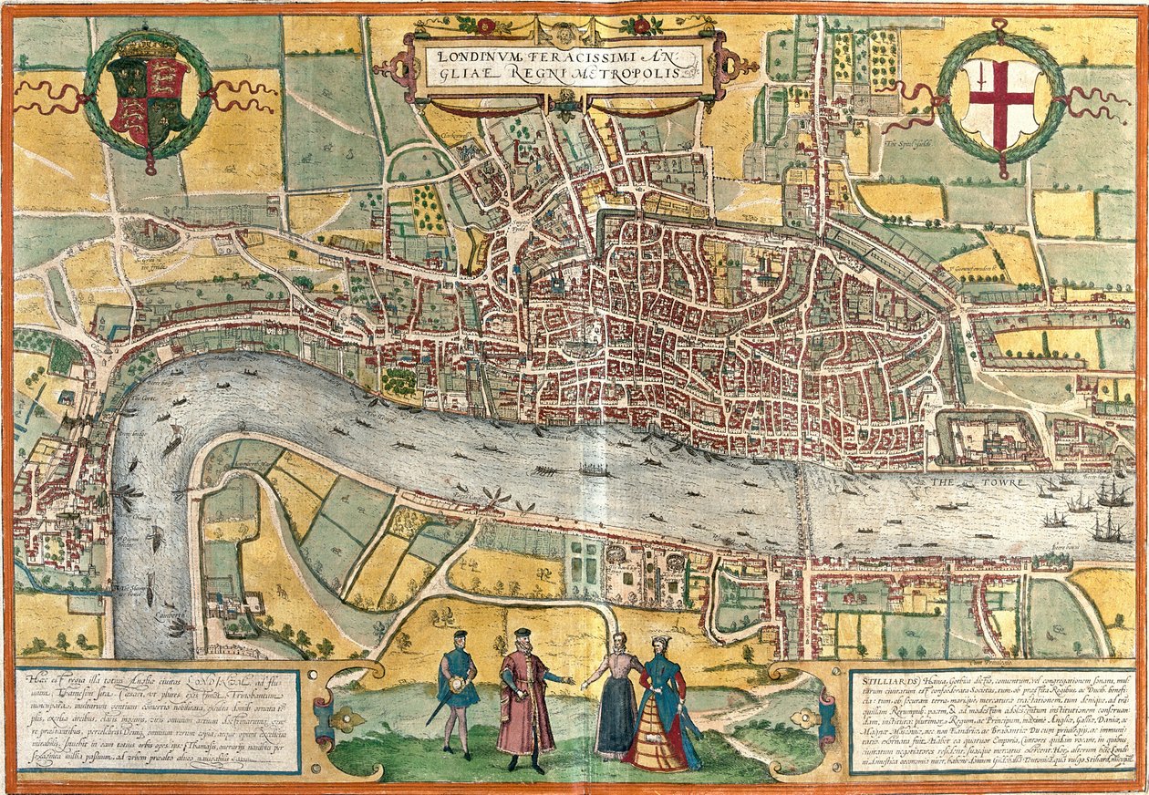 Vue de Londres (Londinum), Angleterre (gravure) - Franz Hogenberg