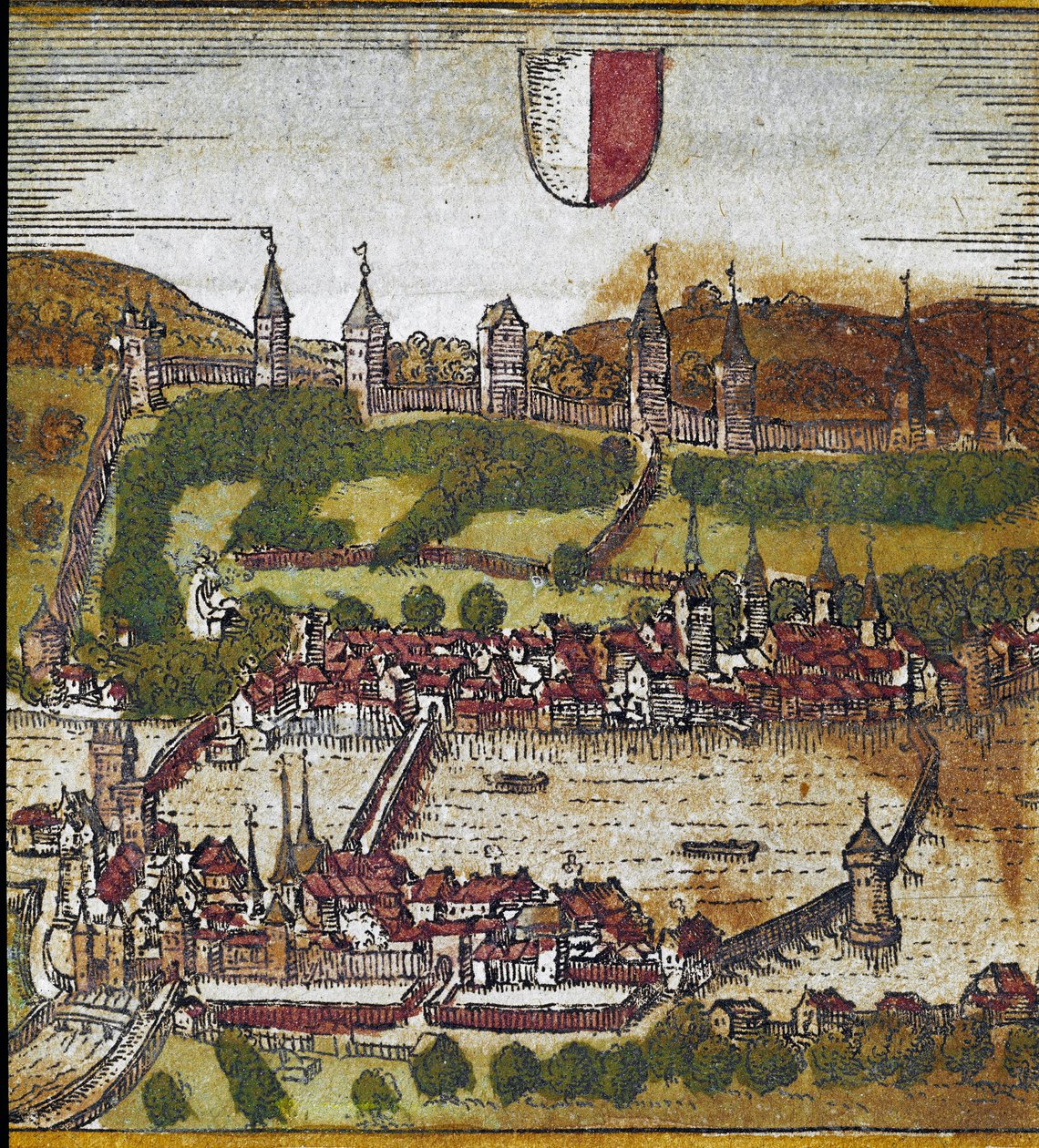 Vue de Lucerne - Suisse (gravure) - Franz Hogenberg