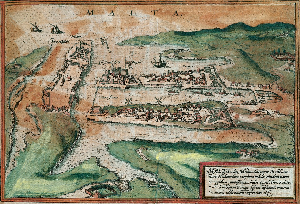 Vue de Malte (gravure) - Franz Hogenberg
