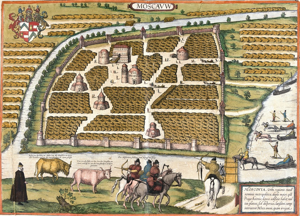 Vue de Moscou (Moscauw), Russie (gravure) - Franz Hogenberg