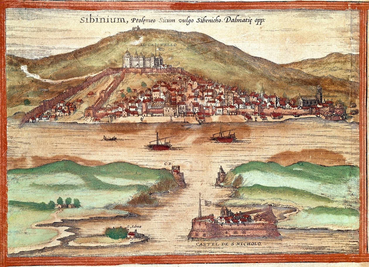 Vue de Sibenik - Franz Hogenberg