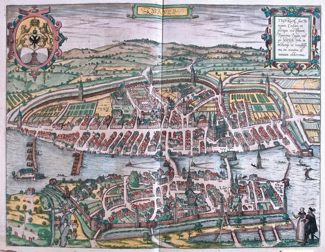 Zurich, Suisse (Gravure) - Franz Hogenberg
