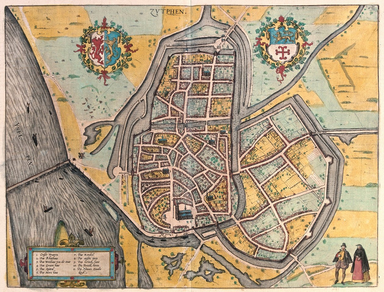 Zutphen, Pays-Bas (gravure) - Franz Hogenberg