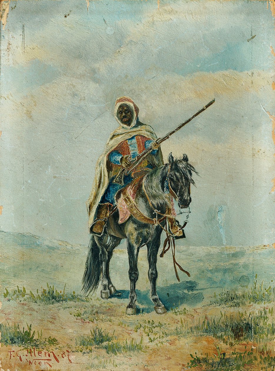 Bédouin à cheval - Franz Josef Georg Illem