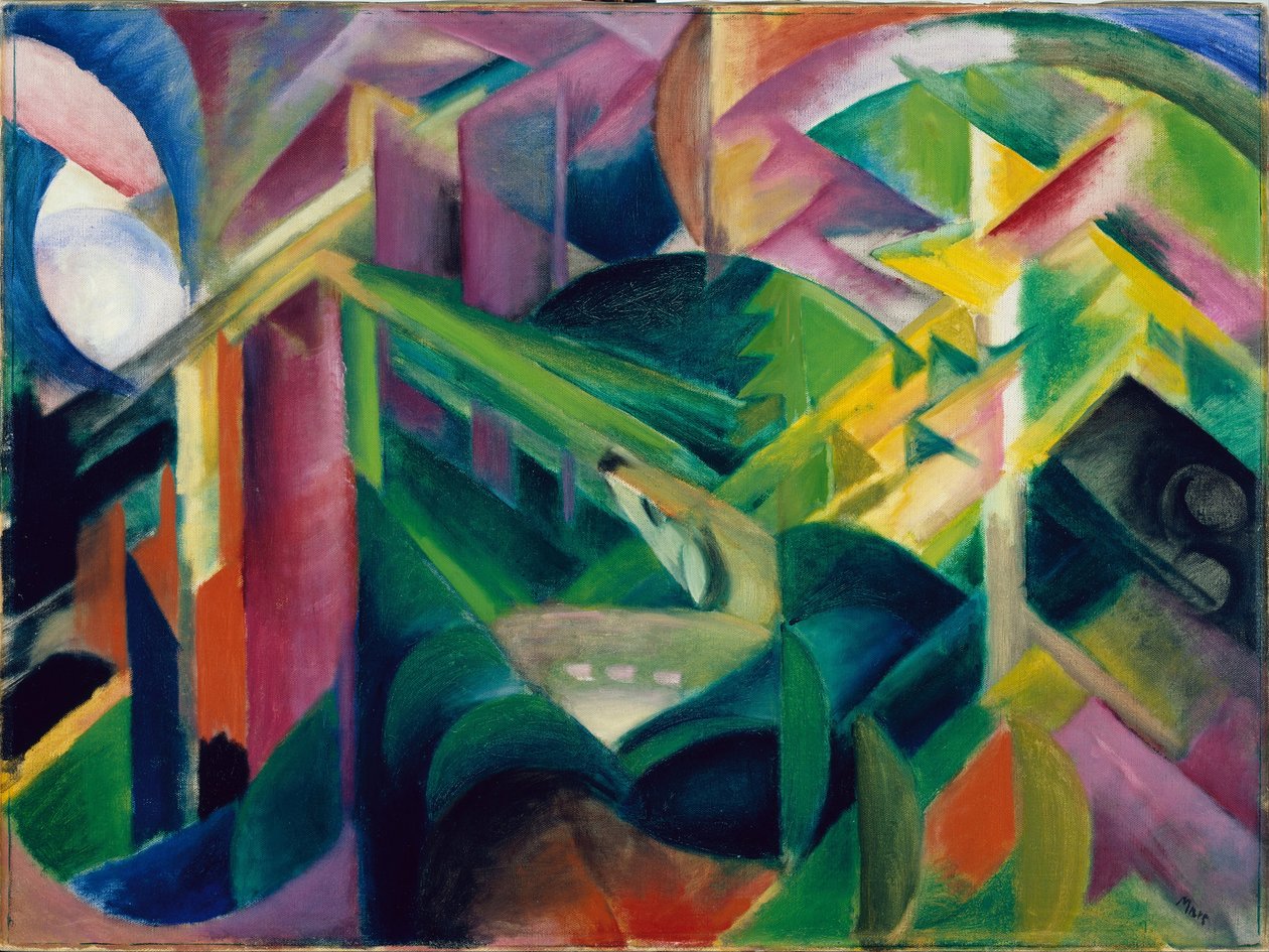 Cerf dans le jardin du cloître - Franz Marc