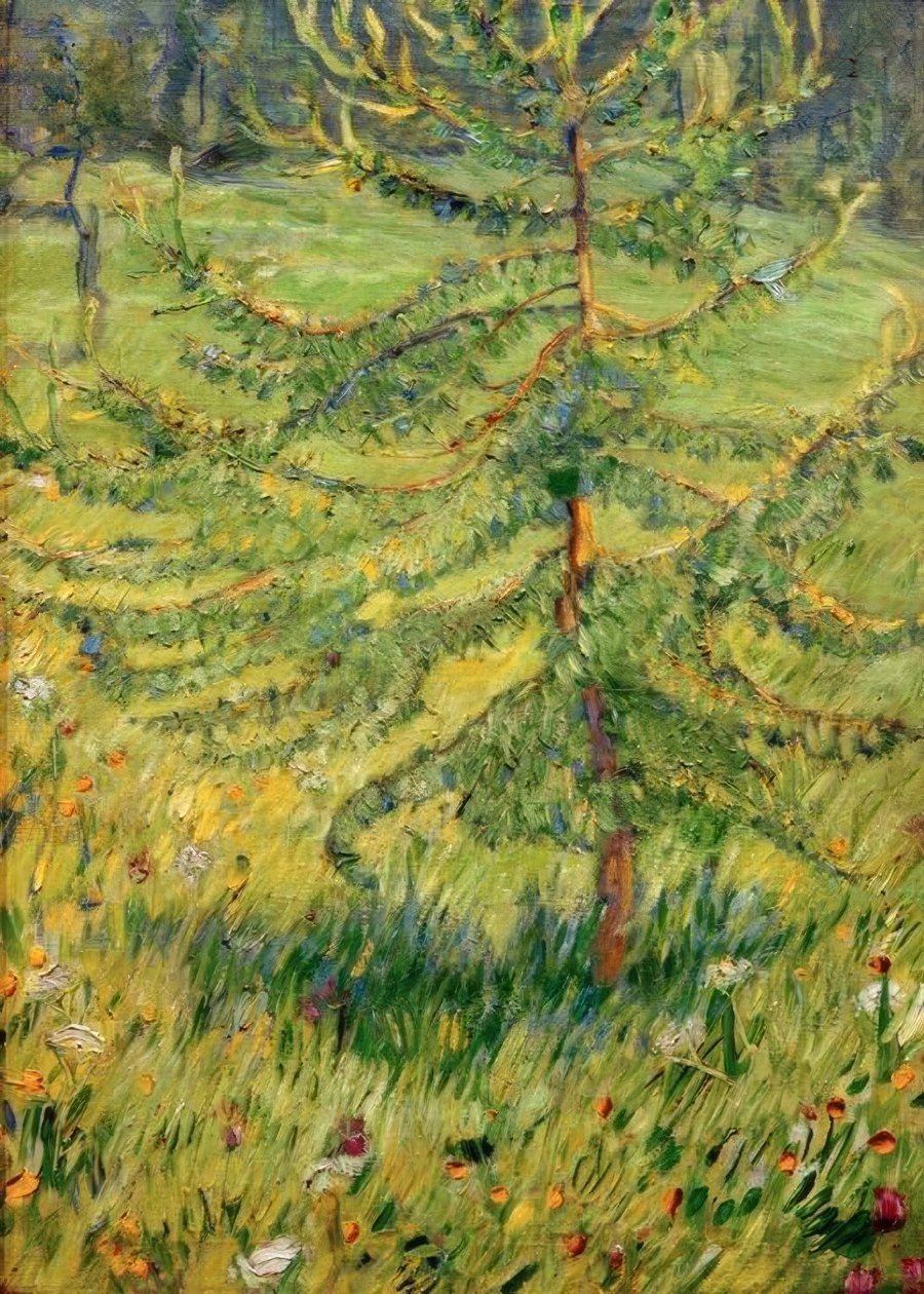 Jeune mélèze dans une clairière - Franz Marc