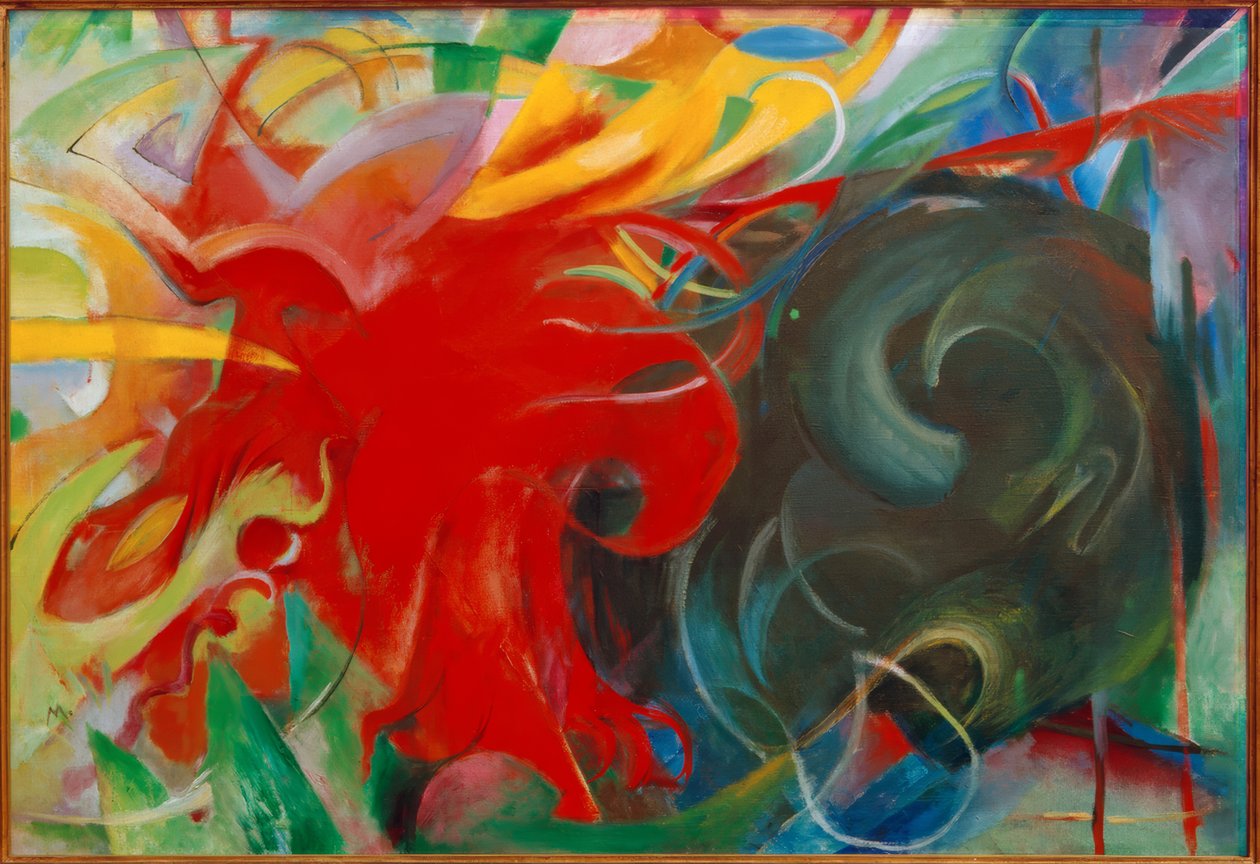 Formes combattantes (Formes abstraites I) - Franz Marc