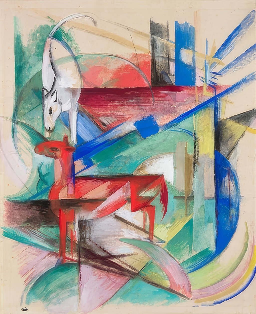 Paysage avec des animaux - Franz Marc