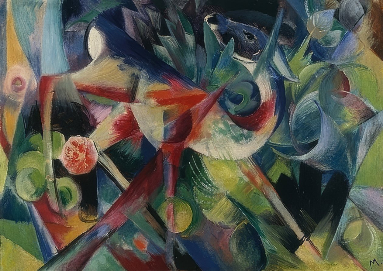 Chevreuil dans un jardin fleuri. 1913 - Franz Marc